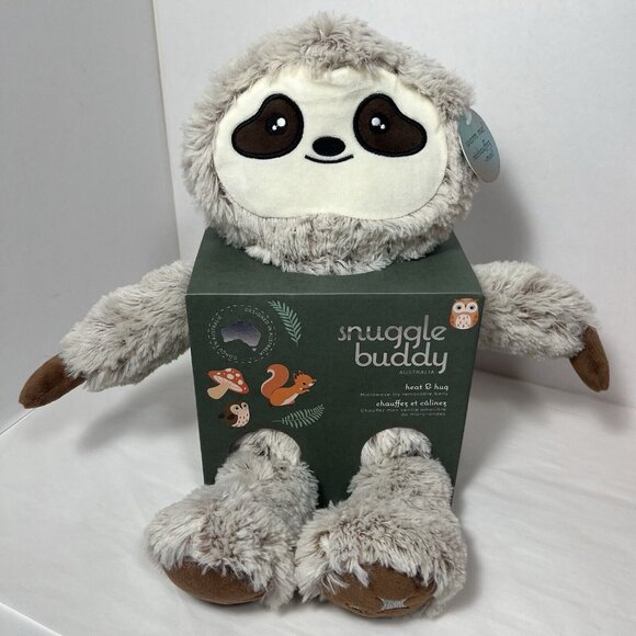 Snuggle Buddy Australia Heat & Hug Plush Stuffed Animal ~  Seth Sloth ~ NEW - Picture 1 of 9